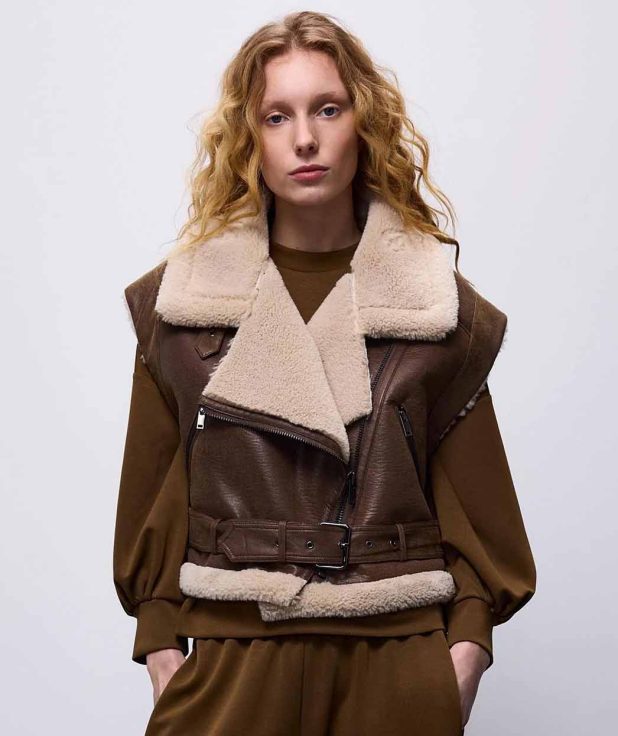 Gilet Lammy Brown Summum olive