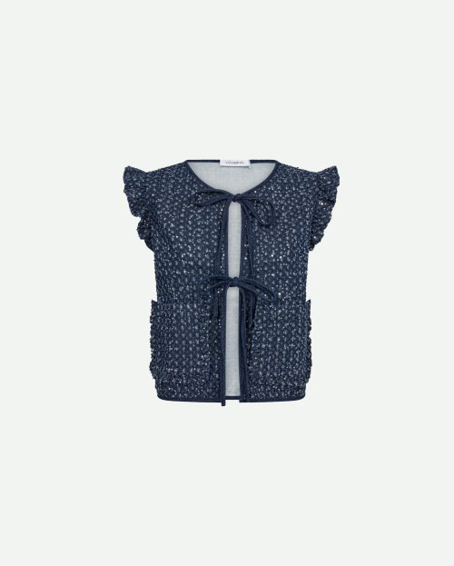 Gilet Sequin Denim Co Couture blauw