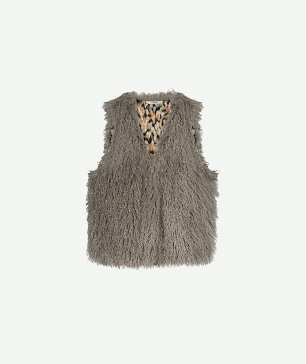 Gilet faux fur grey Summum
