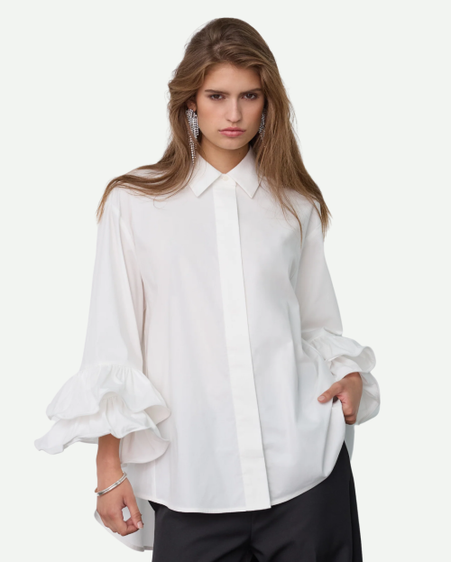 HalenCC Flare Shirt - White