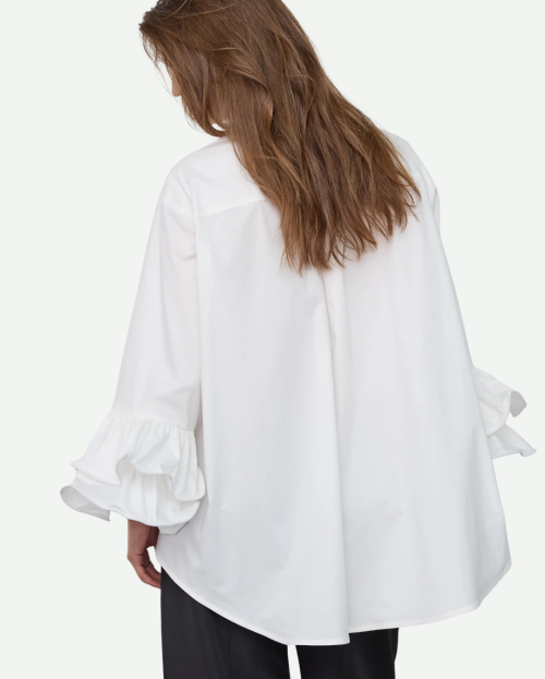 HalenCC Flare Shirt - White