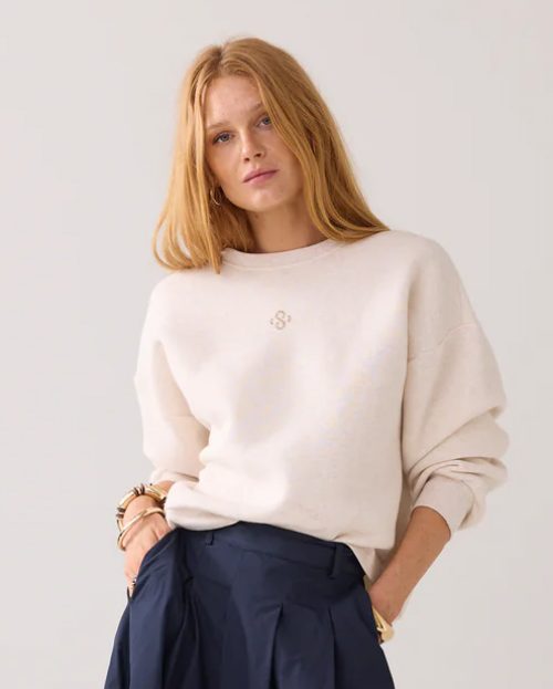 Sweater Soft Strass Ecru Summum hamburg