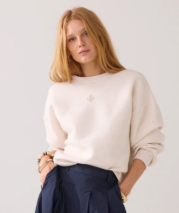 Sweater Soft Strass Ecru Summum hamburg