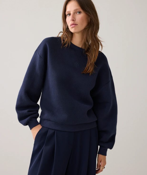 Sweater Soft Strass Blue Summum dark blue