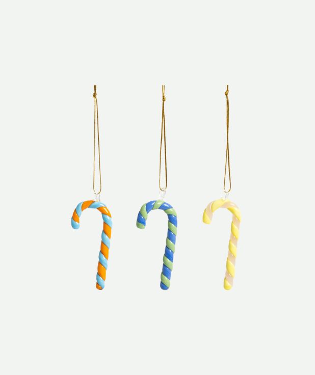Kerstornament Candy Cane &Klevering set 3