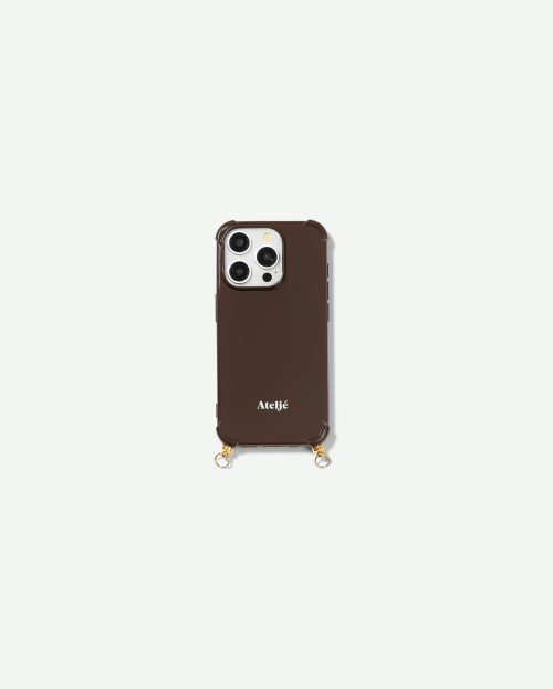 Iphone Case Dark Brown van Ateljé