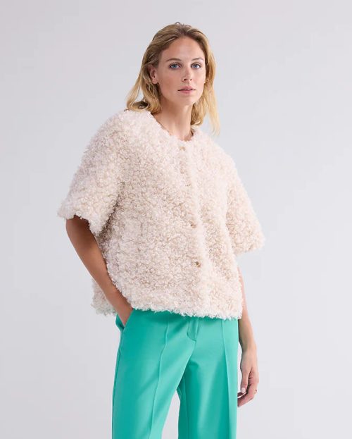 Jacket Faux Fur Ivory Summum bontjasje