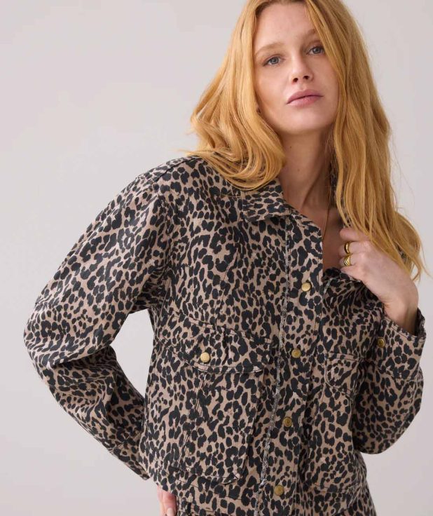 Jacket Leopard Beige Summum panterprint
