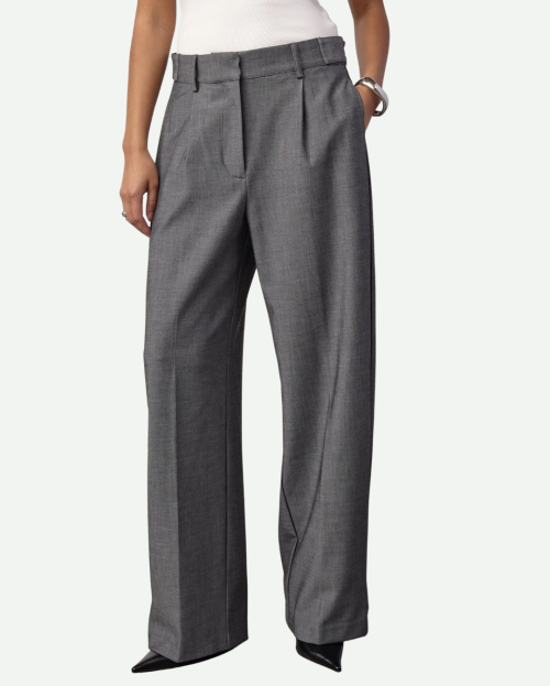 JackyCC Pleat Pant - Mid Grey