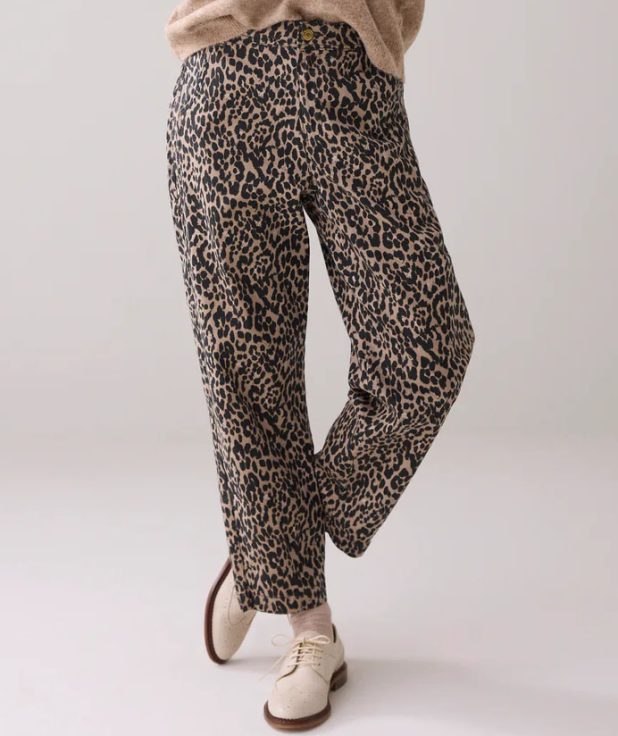 Jeans Tapered Leopard Summum beige