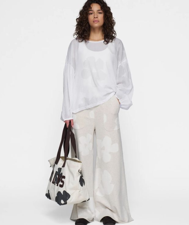 Jogger Flower Wide Leg 10Days ecru