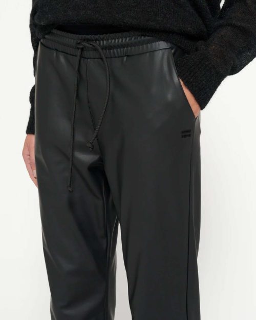 Jogger Leather Black 10Days zwart1