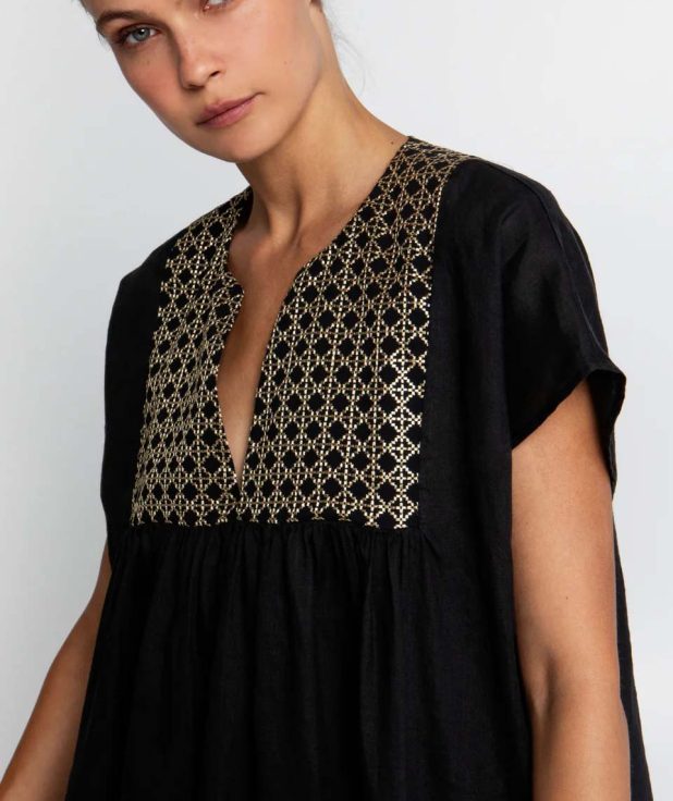 Jurk Midi Black Greek Archaic Kori 1