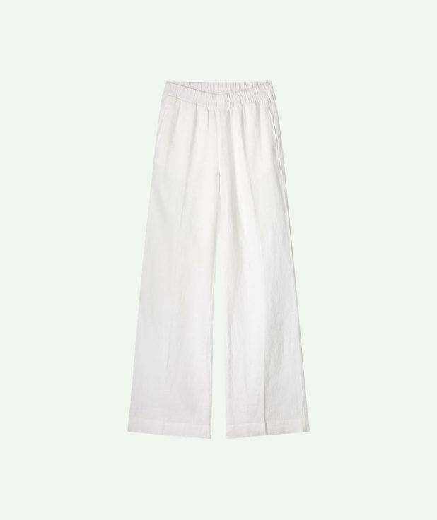 Broek Lieke White Cloud Kyra wit linnen