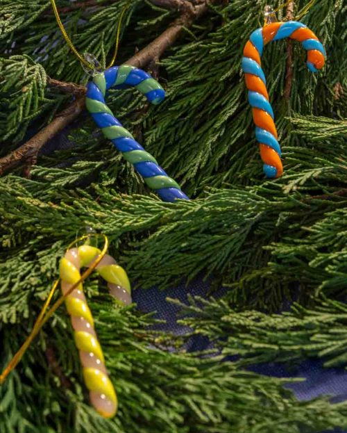 Kerst ornamenten candy cane &klevering