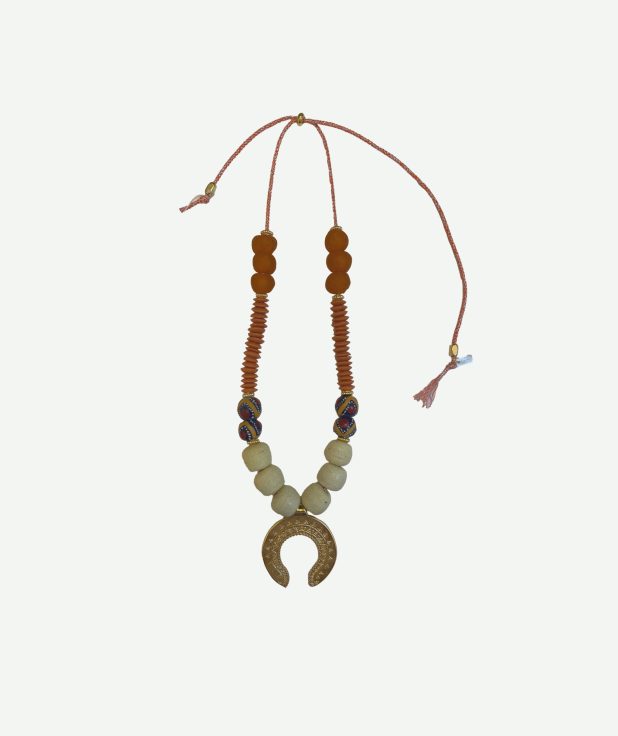 Ketting Bedel Hoef Jazu Jewellery oranje
