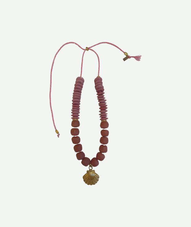 Ketting Bedel Schelp Jazu Jewellery roze