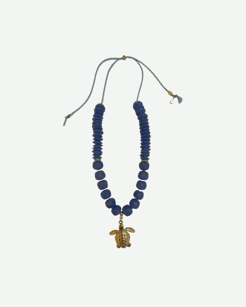 Ketting Bedel Schildpad Jazu Jewellery blauw