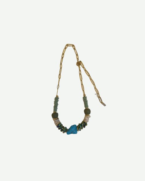 Ketting Kralen Groen Jazu Jewellery