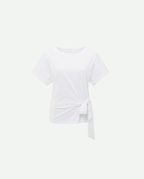 T-shirt Knot Detail Wit Yaya pure white