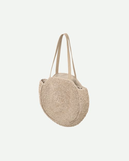 Woven tote bag rond yaya papier