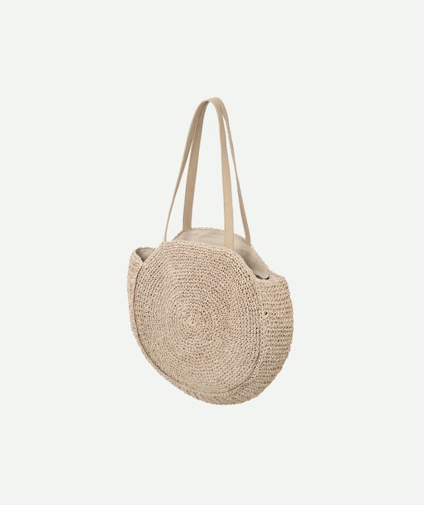 Woven tote bag rond yaya papier