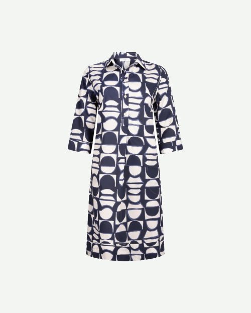 Shirt Dress Ubud La Salle blauw wit