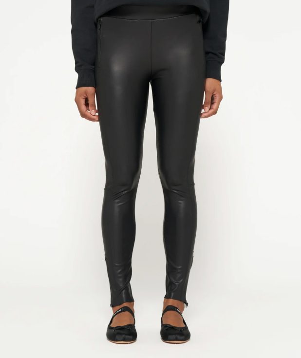 Legging Zipper Leather 10Days zwart