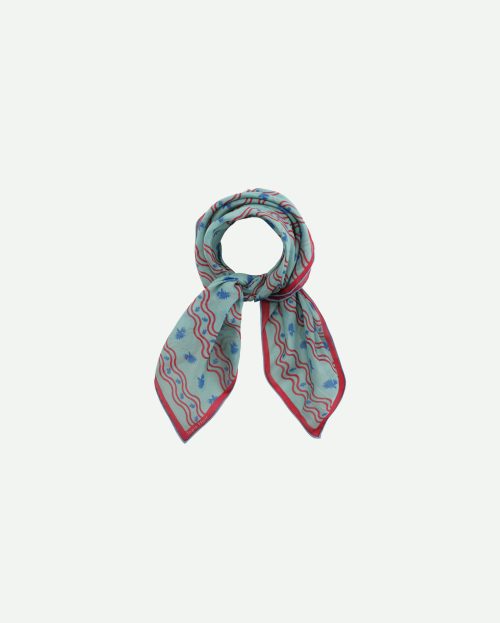 Scarf Light Pistachio Stripe Tapis Noir blauw groen