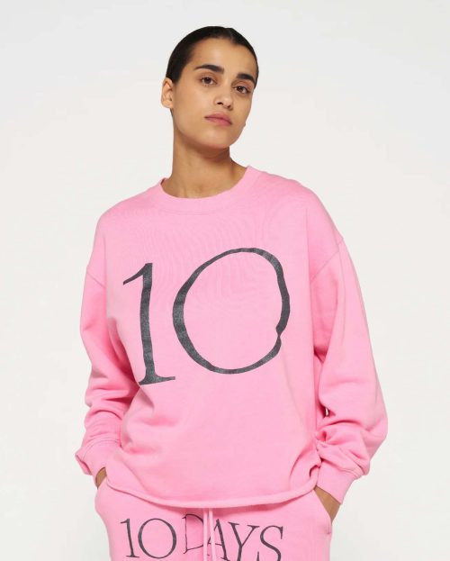 Sweater Logo Pink 10Days roze