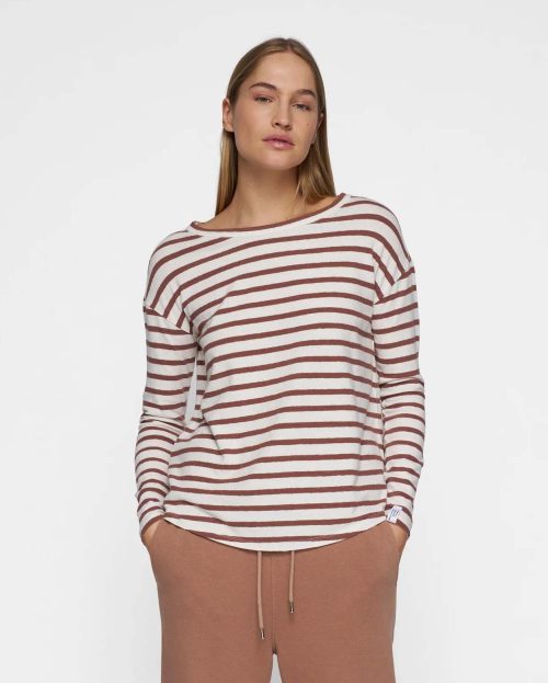 Longsleeve Stripe Fudge 10Days ecru