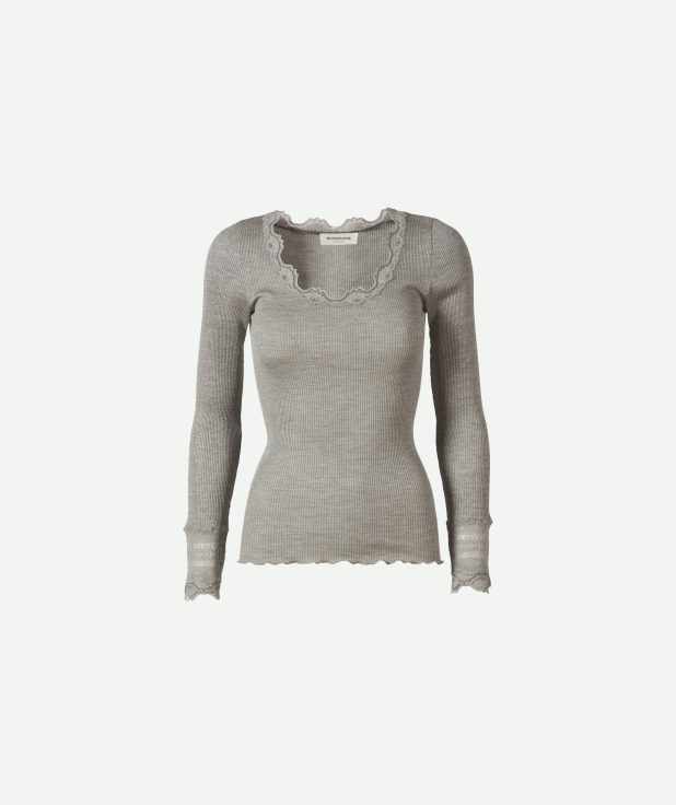 Longsleeve Benita Light Grey Rosemunde grijs