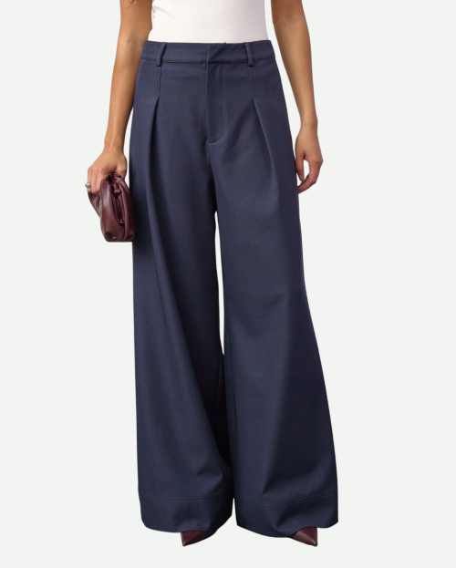 Broek Pleat Navy Co'Couture