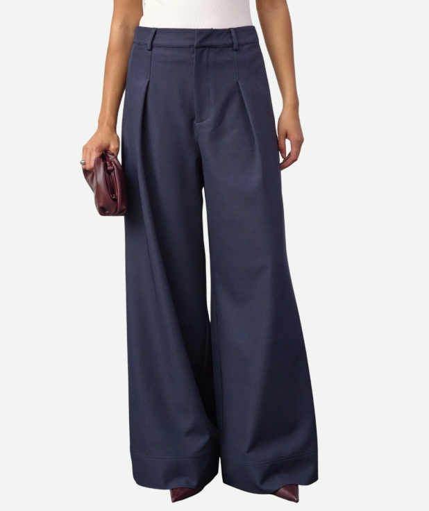 Broek Pleat Navy Co'Couture