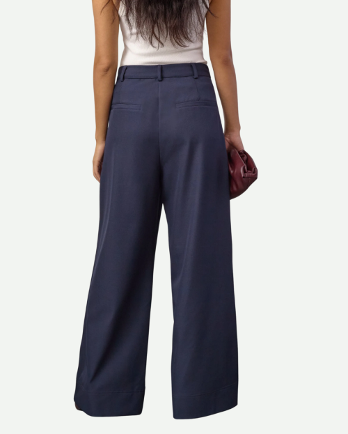 Broek Pleat Navy Co'Couture