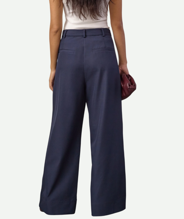 Broek Pleat Navy Co'Couture