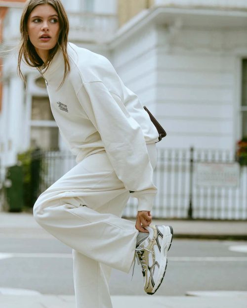 Trui Quarter Zip Ecru Mercer sweater