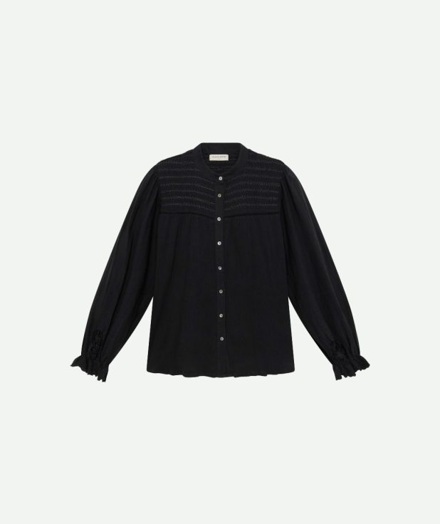 blouse evening bliss notte zwart maison hotel