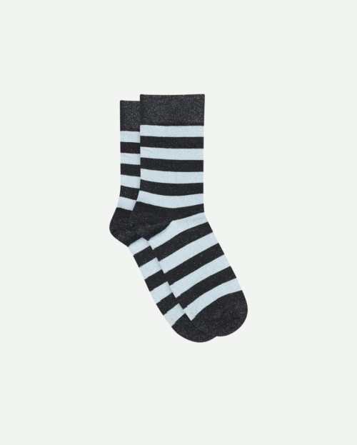 Mathilde glitter sock blauw