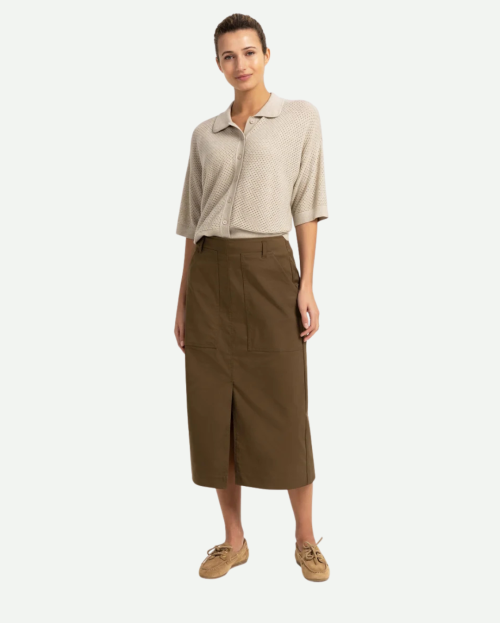 Midi rok met cargozakken