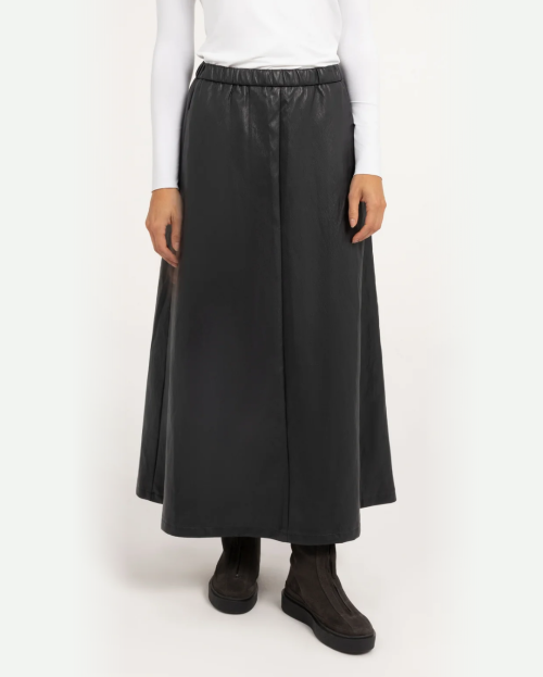 Midirok van imitatieleer met zakken yaya