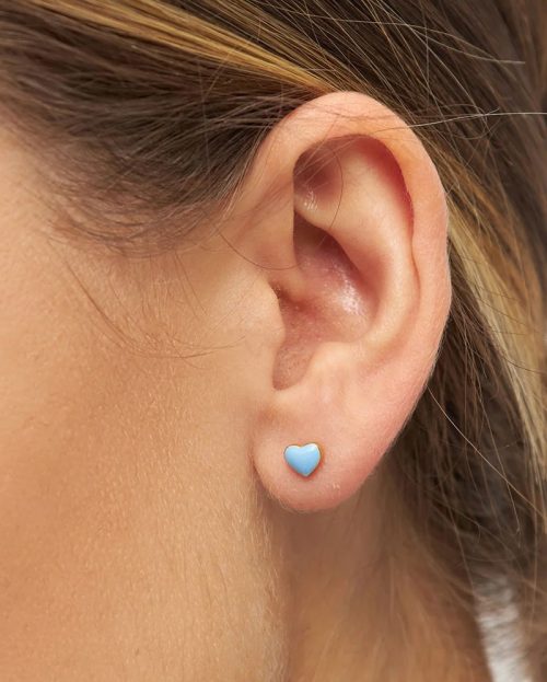 Oorsteker Love U LULU Copenhagen light blue