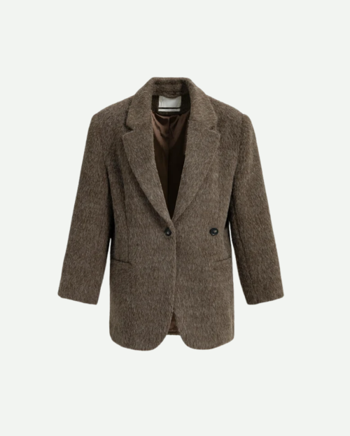 Oversized blazerjas van wolmix yaya cocoa