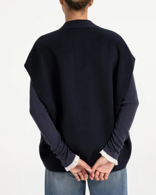 Oversized bodywarmer van wolmix