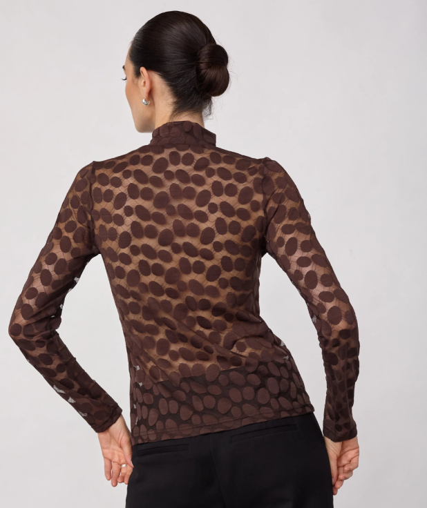 PenolaCC Turtleneck Blouse - Brown
