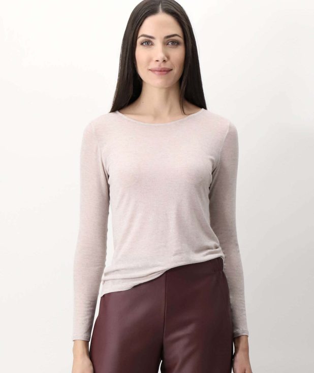 Shirt Perfect Line Ecru Oroblu longsleeve