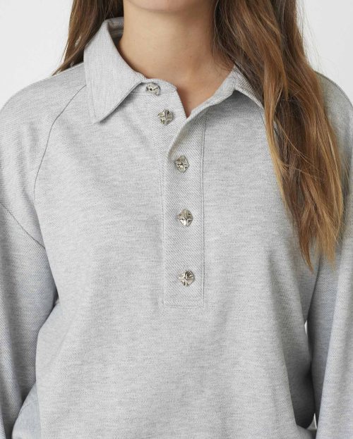 Polo Sweat Dengi Co'Couture grijs