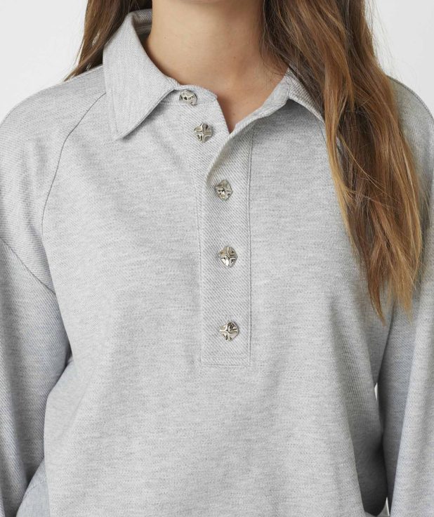 Polo Sweat Dengi Co'Couture grijs
