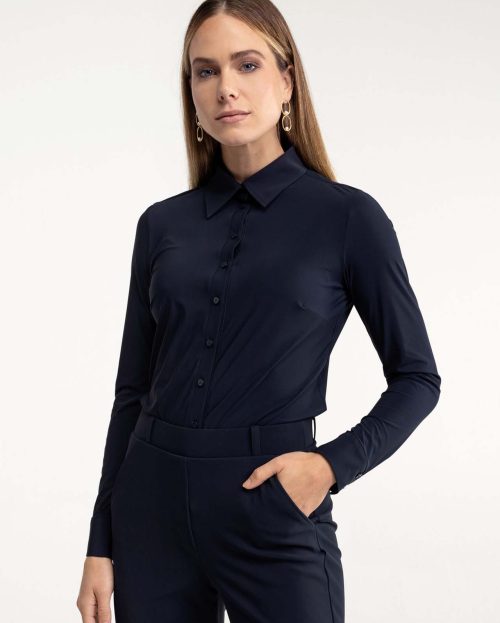 Blouse Poppy Dark Blue Studio Anneloes blauw