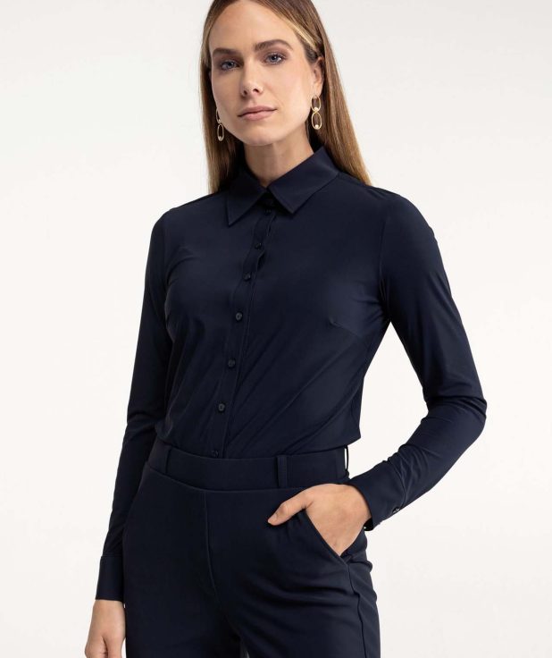 Blouse Poppy Dark Blue Studio Anneloes blauw